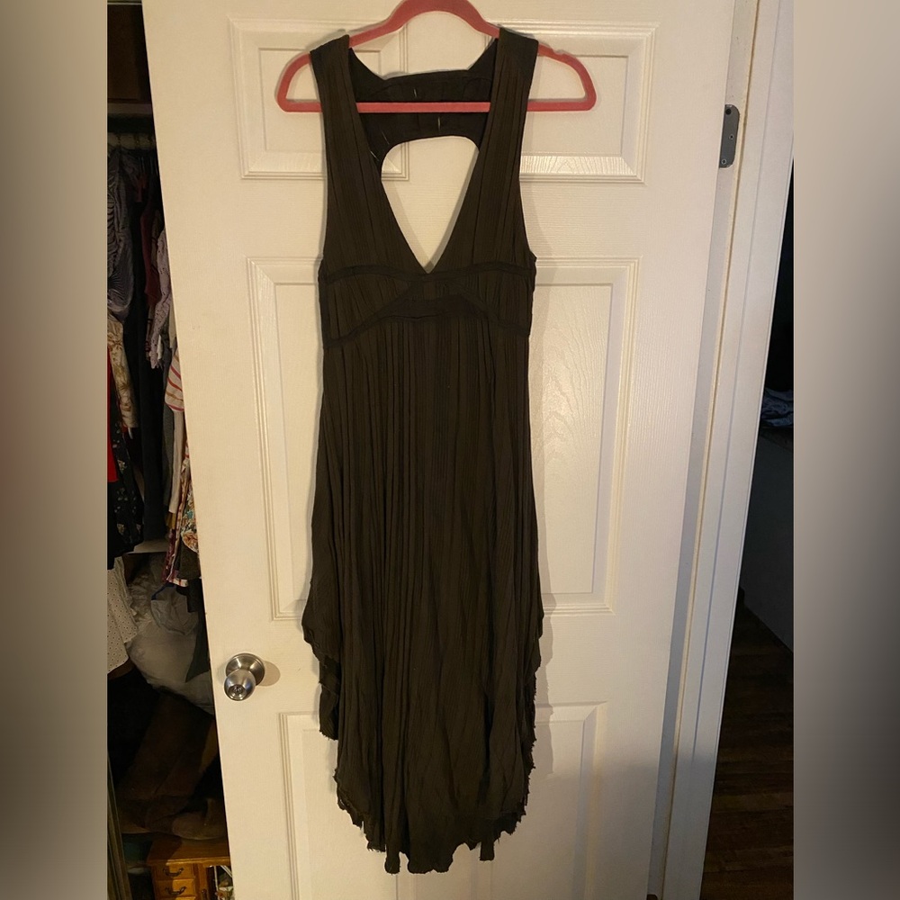 FREE PEOPLE NEW ROMANTICS DRESS - Sz 10; Color: DARK OLIVE